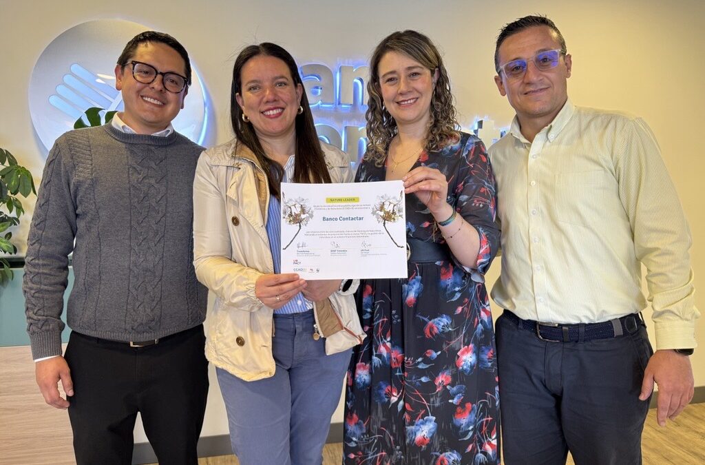 Banco Contactar reconocimiento TNFD Colombia sostenibilidad financiera