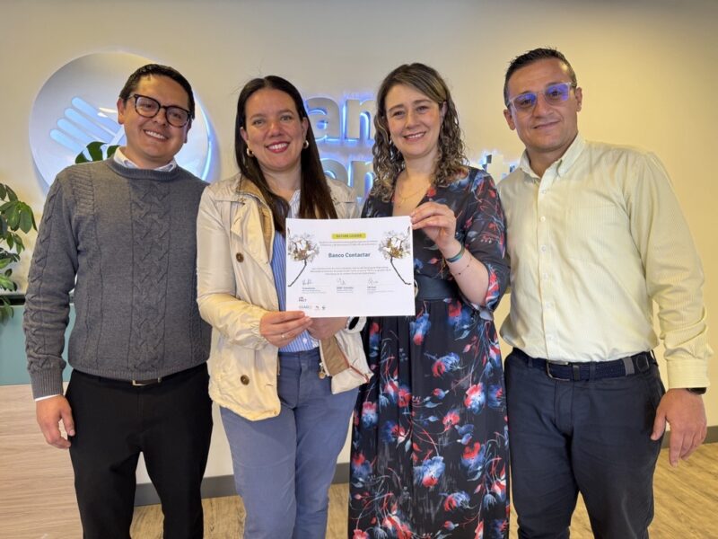 Banco Contactar reconocimiento TNFD Colombia sostenibilidad financiera